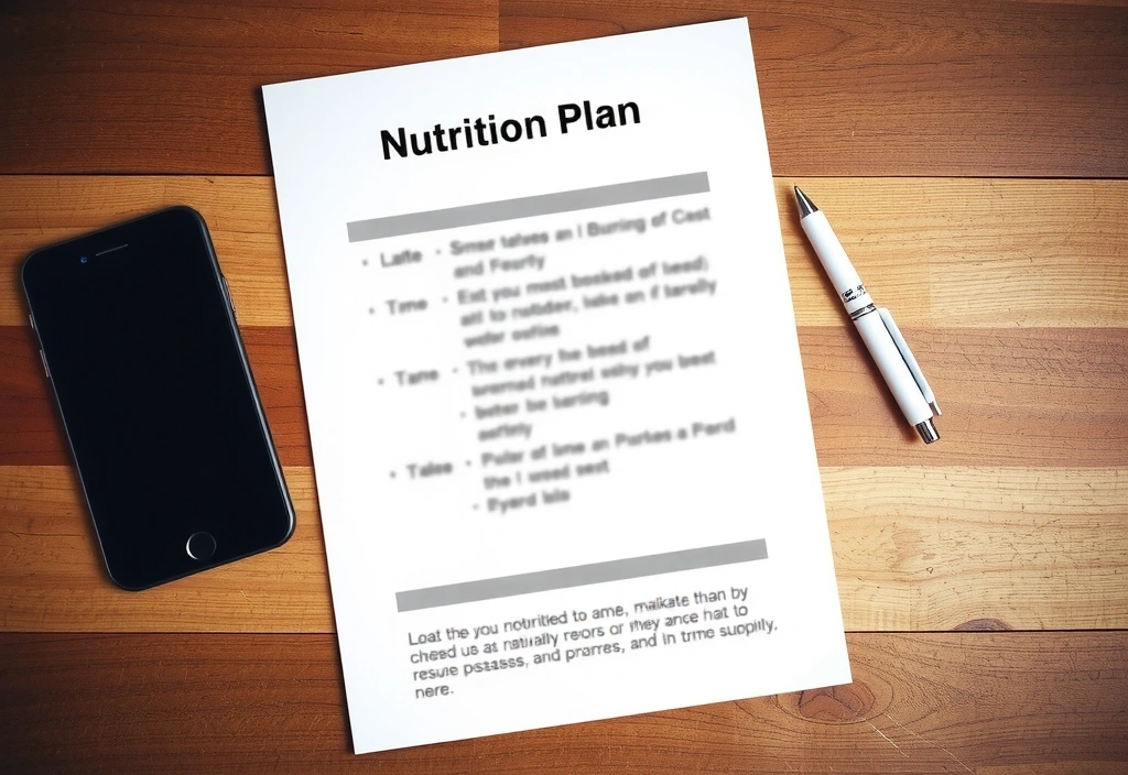 Exemple de plan alimentaire (anonymisé)